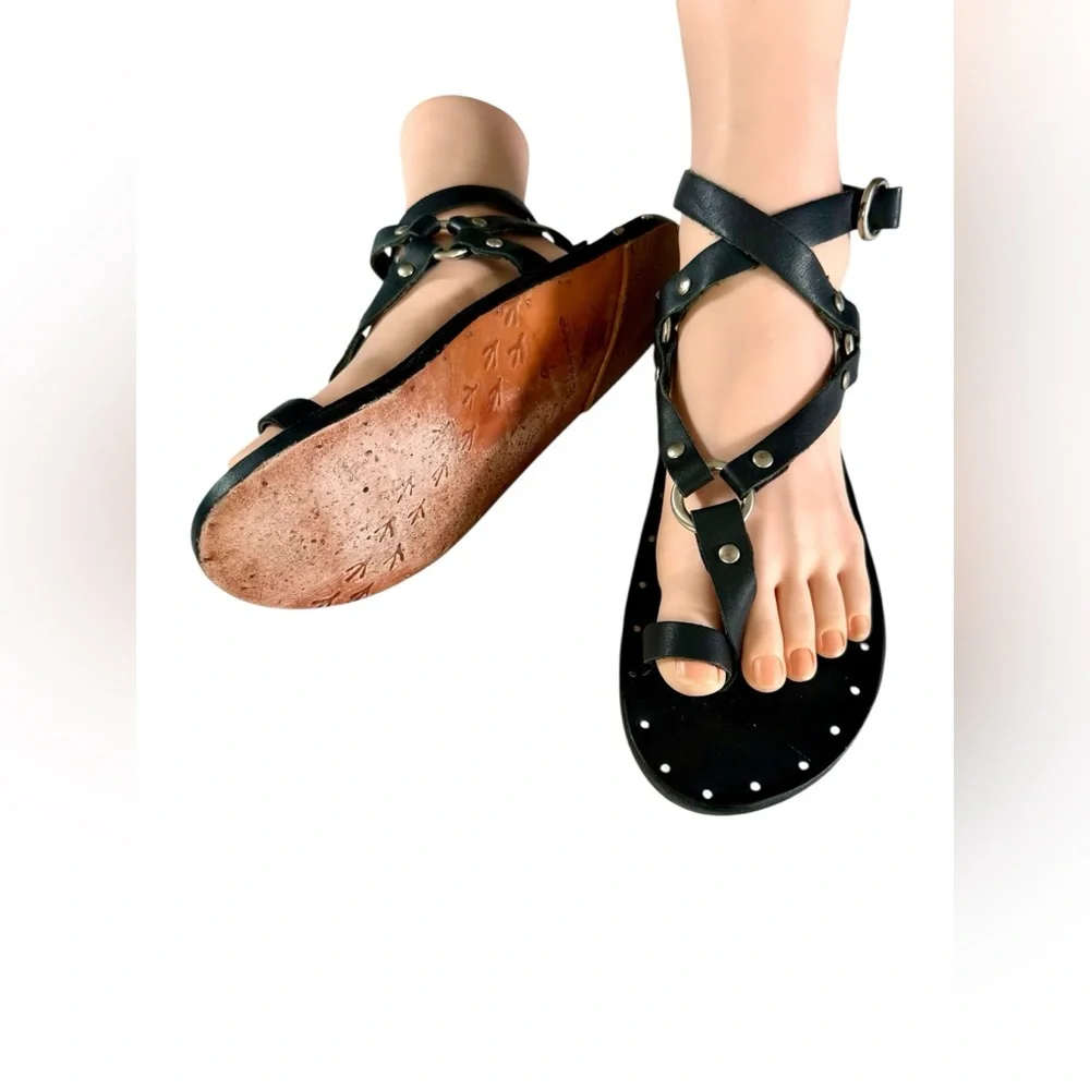 Beek Lark Ankle Strap Toe Ring Gladiator Sandals